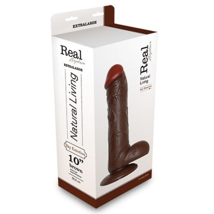 Dildo-FALLO REALISTICO REAL RAPTURE BROWN 10"""""""""""""""""""""""""""""""" Real Rapture