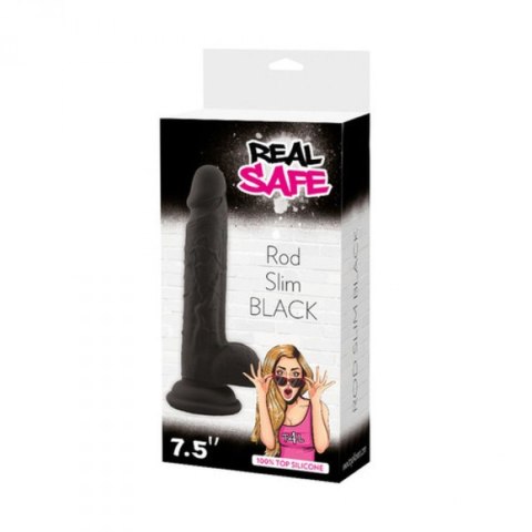 Dildo-Fallo realistico real safe rod slim black Real Safe