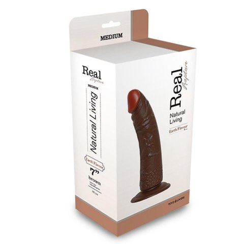 Dildo-REALISTIC DILDO REAL RAPTURE BROWN 7"""""""""""""""" Real Rapture