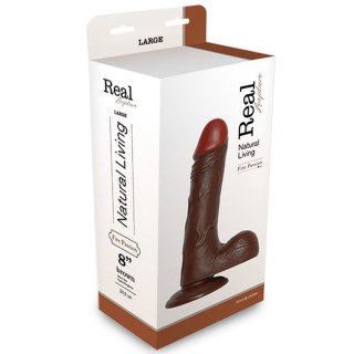 Dildo-REALISTIC DILDO REAL RAPTURE BROWN 8"""""""""""""""" Real Rapture