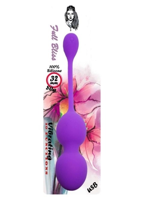 Vibrating Kegel Balls 32mm 80g Purple 10 function USB - B - Series B - Series Femme