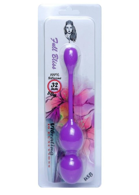 Vibrating Kegel Balls 32mm 80g Purple 10 function USB - B - Series B - Series Femme