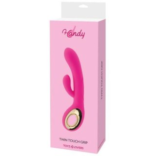 Wibrator- Vibratore rabbit handy two touch grip pink Toyz4lovers