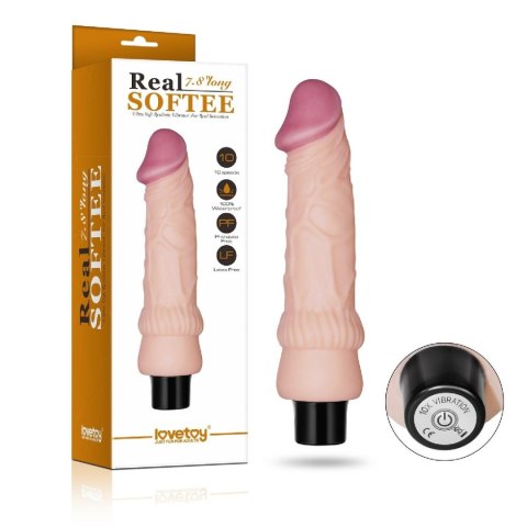 7.8"" REAL SOFTEE Vibrating Dildo Lovetoy