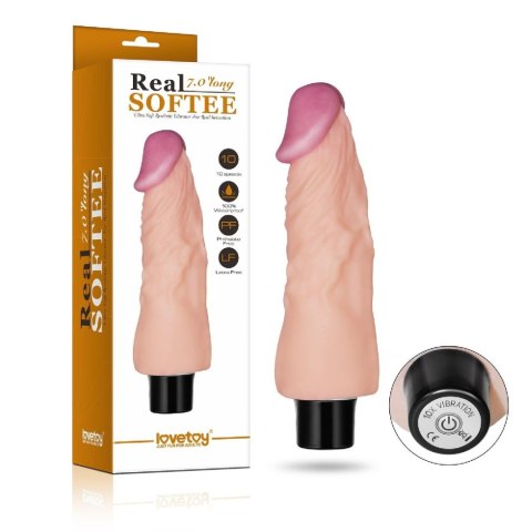 7"" REAL SOFTEE Vibrating Dildo Lovetoy