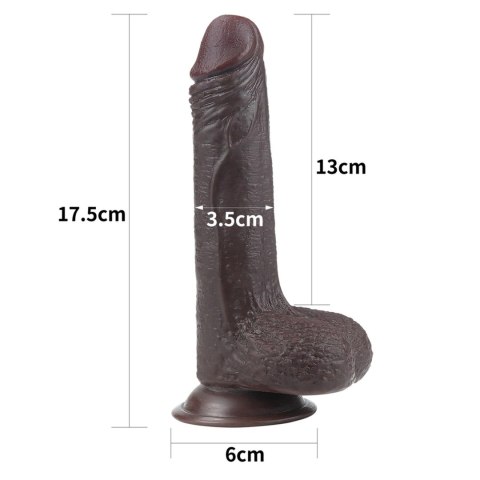 7'' Sliding Skin Dual Layer Dong - Black Lovetoy