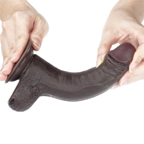 7'' Sliding Skin Dual Layer Dong - Black Lovetoy