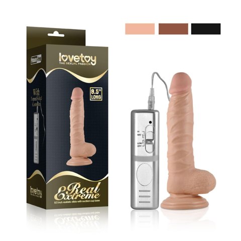 8.5"" Real Extreme Vibrating Dildo Flesh Lovetoy