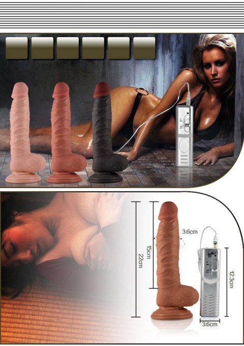 8.5"" Real Extreme Vibrating Dildo Flesh Lovetoy