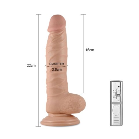 8.5"" Real Extreme Vibrating Dildo Flesh Lovetoy