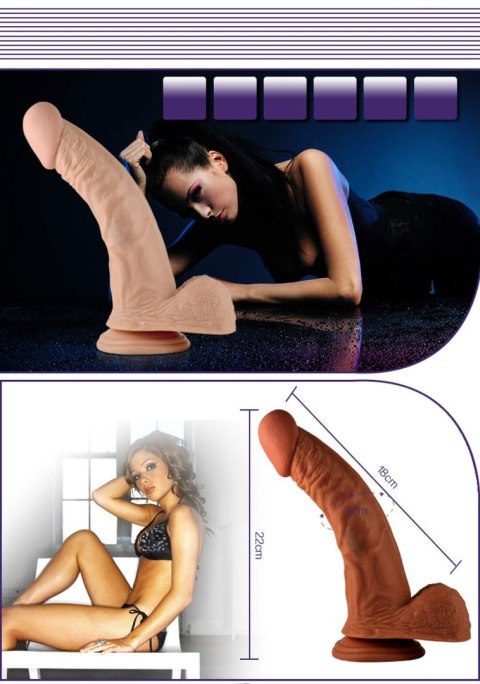 8.5"" Real Extreme Vibrating Dildo Flesh Lovetoy