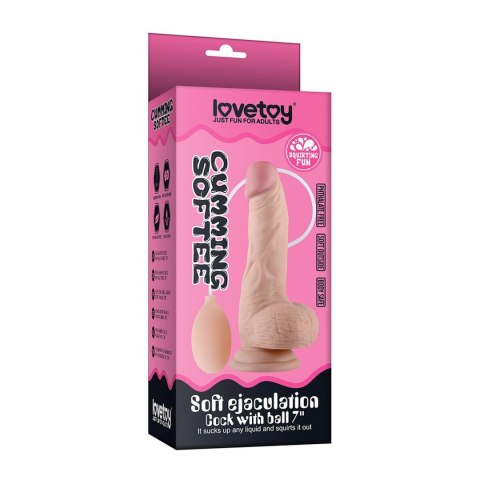 8"" Soft Ejaculation Cock With Ball LoveToy - Boys of Toys Sp. z o.o. (dystrybutor)