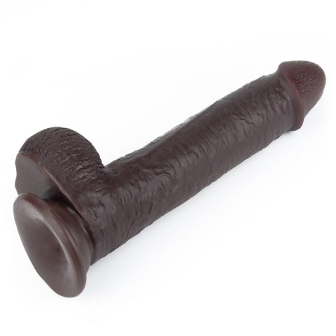 9'' Sliding Skin Dual Layer Dong - Black Lovetoy