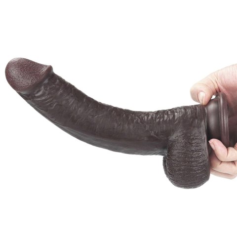 9'' Sliding Skin Dual Layer Dong - Black Lovetoy